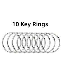 30-200pcs D-Shaped Swivel Key Ring Clips, Key Ring Accessories, Suitable For Keychains, Lanyards, Wallets DIY Crafts - D-ring + Keychain Set - View 15