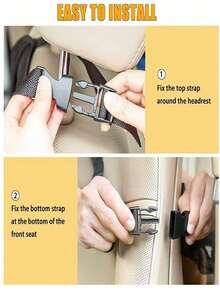 1/2pcs Multi-Functional Car Seat Organizer, Waterproof & Durable Material, With Flat Bottom Support, Suitable For Road Trips And Daily Use, Holiday Gift (Random Style) - Black - View 4