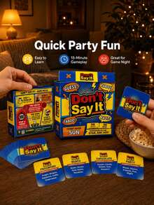 Don'T Say It Party Card Game - Classic Taboo Word Guessing Game, Suitable For Adults And Families, 50 Modern Cards, Humorous Social Interaction And Icebreaker Game, Applicable For Holiday Gatherings And Travel - Multicolor - View 5