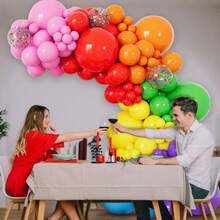 126pcs Colorful Rainbow Balloon Arch Kit – Includes Foil And Confetti Balloons For Rainbow Balloon Garlands Of Various Sizes; Ideal For Party Decorations And Birthday Celebrations - View 5