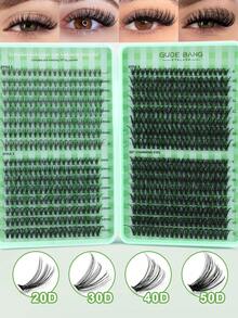 640pcs Eyelash Book, C Curl, Large Capacity, High Quality Low Price, New DIY False Eyelashes, Fluffy Soft, 3D Faux Mink Hair False Eyelashes, Makeup Eyelash Extensions, Short Lightweight DIY Home Eyelash Extension Sheets - D - View 2