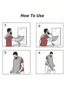 1pc Practical Thoughtful Men's Gift: Beard Shaving Apron Bib Trimmer Holder, Adult Bib, Men's Shaving Cloth, Bathroom Accessory, Adult Beard Apron, Valentine's Day Gift, Men's Gift - Multi-color - View 9