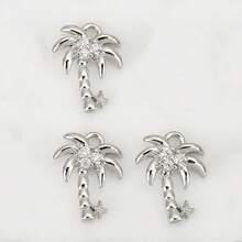 1 Piece/3 Pieces DIY Coconut Tree Copper Plated 18K Jewelry Accessories Simple Personalized Jewelry Decorative Pieces - Zirconia Coconut Tree - View 17