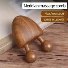 1pc Face & Neck Massager / 5-Tooth Scalp Massage Comb / Acupoint Massager - With Comfortable Massage Handle And Ergonomic Design For Deep Tissue Massage - Suitable For Face, Neck And Chin Massage, Perfect For Home Or Office Use - Multicolor - View 9