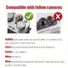 Universal Metal Camera Hot Shoe Cover With Tactile Shutter Release Button, Black Fashion Replacement Accessory Kit, Compatible With Fujifilm X10V XPro3 X-T4 X-T3, Zf Z5 Z6, DSLR Mirrorless Cameras, No Power Required - View 5