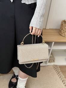 Bolso de mano de lentejuelas de moda (color de costura aleatorio) - Dorado - Ver 4