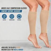 Unisex Knee Compression Socks Leg Support Socks Soft Elastic Comfortable Fit Running Training Daily Activities Sports Socks Black Nude Medium - Multicolor - View 11