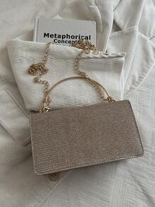 Bolso de mano de lentejuelas de moda (color de costura aleatorio) - Dorado - Ver 9