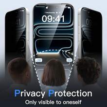 CASECOPS 3PCS Matte Privacy Screen Protector Pack. For IPhone 18 Pro Max/18 Pro/18/17 Pro Max/17 Pro/16 Pro/15 Pro/14/13/12/11/XR/X Series. 28° Anti-Spy Full Coverage, Anti-Glare 8K HD Clear, Etched Matte Anti-Fingerprint, Smooth Silk Touch For Gaming, Precise Lag-Free Control, 9H+ Shatterproof Scratch-Resistant Tempered Glass - 3PCS - View 3