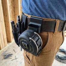 2pcs Tool And Tape Measure Belt/Pocket Clip, Portable Hanging Leather Waist Belt Clip Tool Organizer. Suitable For Drill, Impact Drill, Nails, Tape Measure Portable Tools. Fits Up To 2-Inch Tool Belt Tape Measure - 2 Packs - View 5