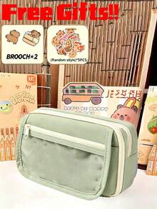 Creative Large Capacity Pencil Case, Desktop Stationery Storage Box, Portable Storage Box For Boys/Girls, Suitable For School/Office, Ideal Back To School Gift, School Supplies, School Bag - Multicolor - View 23
