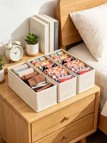 Scatola portaoggetti per biancheria intima 5/3/1, cestino organizer pieghevole per armadio, accessorio di stoccaggio per camera da letto e dormitorio, strumento di stoccaggio per magliette a maniche corte e pantaloncini, forniture per il ritorno a scuola, borsa di stoccaggio per il ritorno a scuola - Visualizzare 4