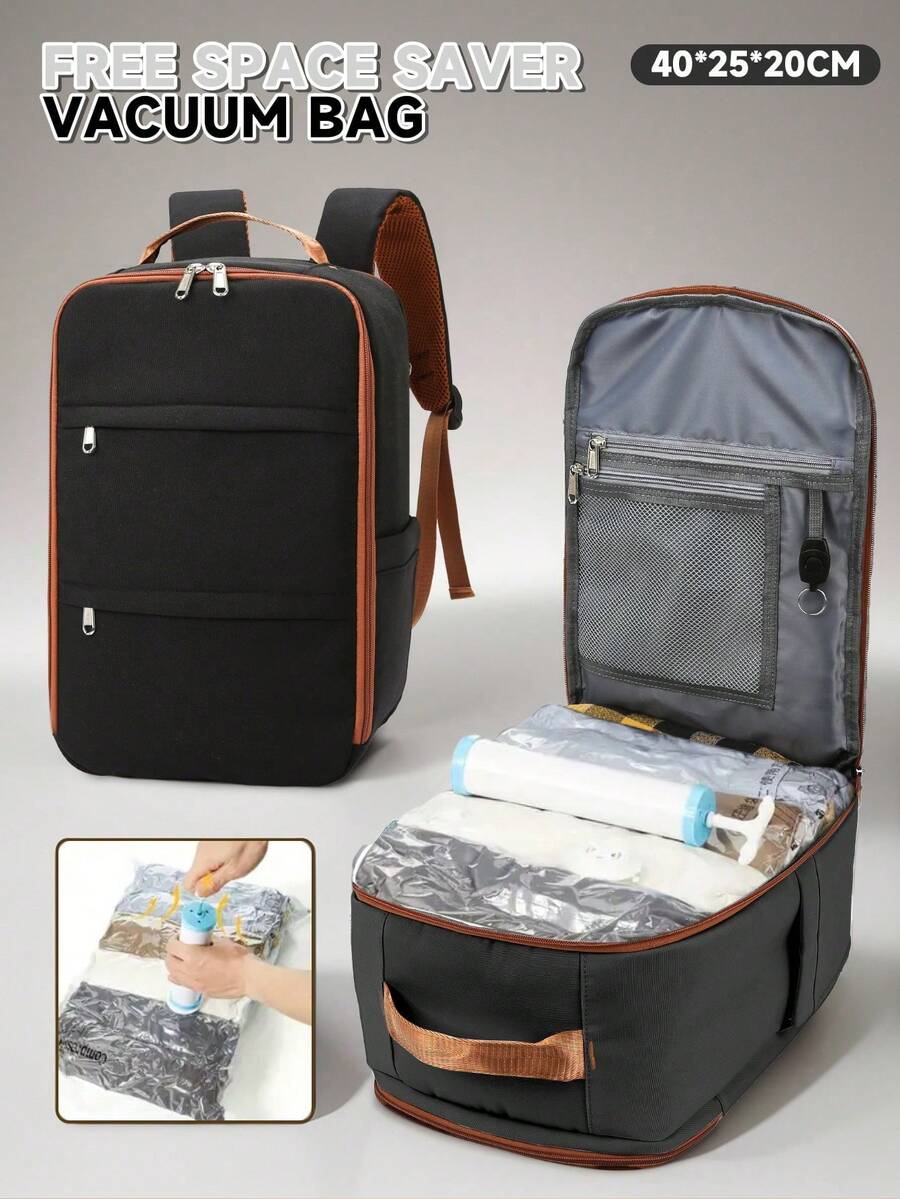Myco 瑞安航空手提行李 - 40/20/25厘米（15.75x7.87x9.84英寸），可放置于座位下方，多隔层设计，耐用尼龙材质，是航空旅行、休闲背包和书包的理想之选，符合航空公司随身行李标准 | 简约设计 | 耐用拉链封口，可装书籍、学习用品等。