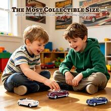 Nostalgic Classic Vintage Convertible Alloy Toy Car, 1:32 Scale Realistic Replica Of Old Luxury Sedan, Thickened Alloy Body Durable And Shock-Resistant, Openable Doors, Detailed Interior Seats And Steering Wheel, Pull-Back Design For Easy Operation Suitable For Young Children; Multiple Vintage Colors With Premium Texture, Multi-Purpose For Play, Collection And Desktop Decoration, Educational Car Toy For Boys, Collectible Ornament, First Birthday Gift, Home Desktop Vintage Decor Set - Multicolor - View 5