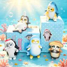 1pc Japanese Healing‑Style Mofusand Ocean Cat Collectible, Assorted Adorable Ocean Pet Motifs, Soft Aesthetic Art Style, Soothing Vibe, Ideal For Desktop Display, Exquisite Hand‑Picked Present For Graduation Season & Birthday(Stochastic Style) - Multicolor - View 1