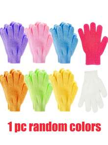 1/6/12 piezas Guantes exfoliantes para ducha, toalla de ducha, guantes de baño, guantes exfoliantes de doble cara para spa, masaje y exfoliación corporal, accesorios de baño para lavado corporal - multicolor - Ver 11