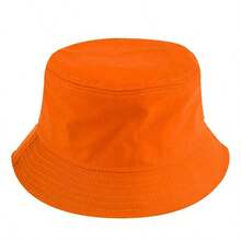 1pc Solid Color All-Match Bucket Hat, Unisex Spring/Summer Sun Protection Hat, Versatile Colorful Student Travel Sun Hat, Customizable, Candy Color All-Match Bucket Hat, Summer Breathable Sun Hat, Student Team Building Hat, Solid Color Flat Top Bucket Hat - Multicolor - View 6