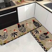 1pc Quick-Dry Country Style Kitchen Mat With 3D Animal Print - Ideal For Home Decor And Bathroom Floor - Camel - View 5