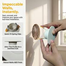 Spring Clip Style Air Conditioner Hole Plug, Pipe Wall Hole Sealing Cap, Round Leak-Proof Wall Hole Sealing Component For Home Decoration - White - View 1