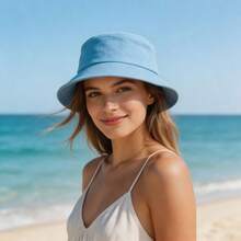 1pc Solid Color All-Match Bucket Hat, Unisex Spring/Summer Sun Protection Hat, Versatile Colorful Student Travel Sun Hat, Customizable, Candy Color All-Match Bucket Hat, Summer Breathable Sun Hat, Student Team Building Hat, Solid Color Flat Top Bucket Hat - Multicolor - View 3