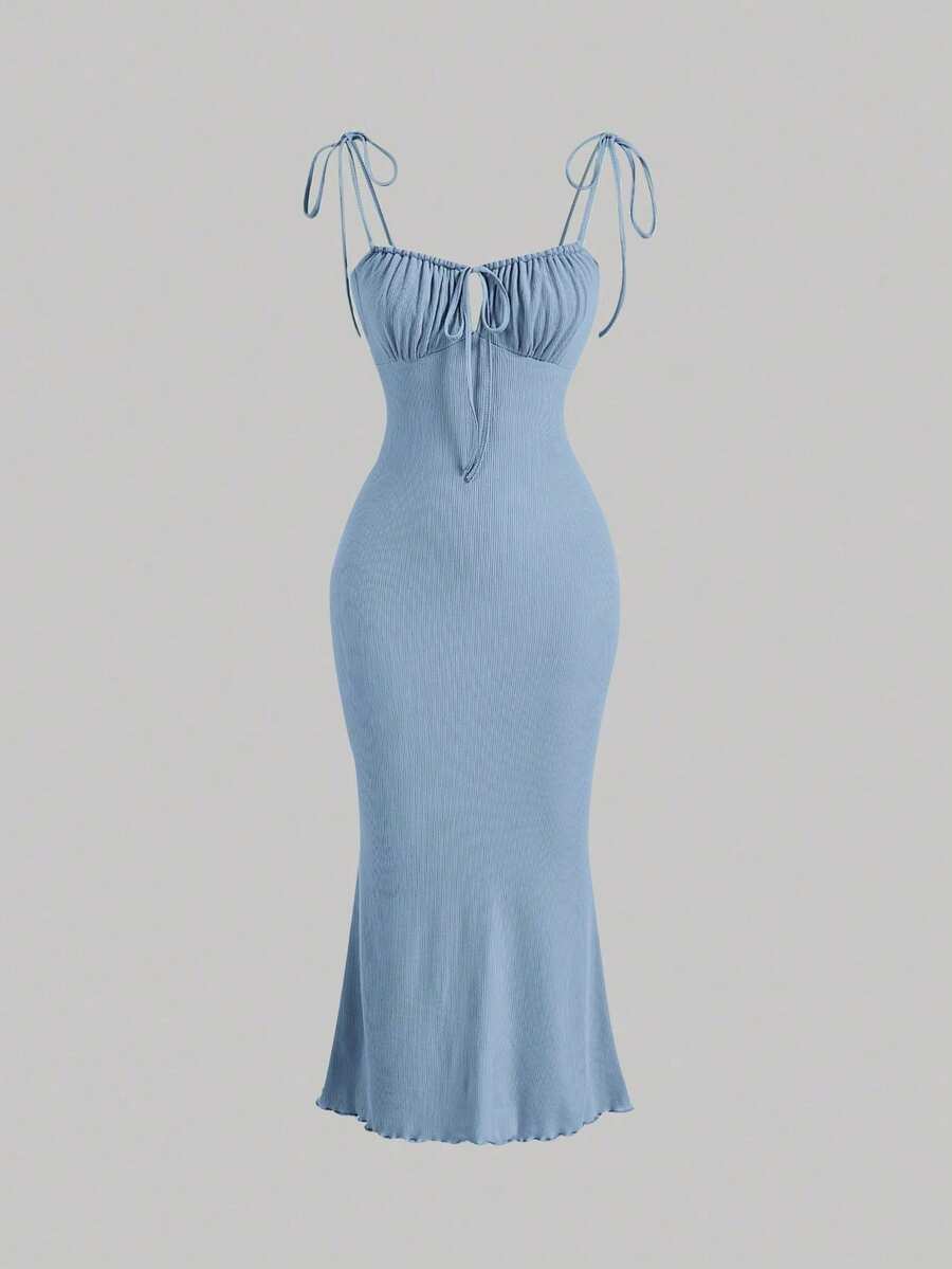 Women Midi Dresses - 淺藍色 - 查看 1