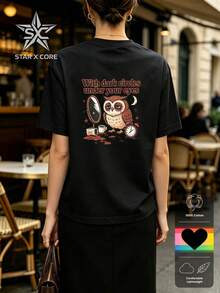 Women T-Shirts - 黑色 - 查看 4