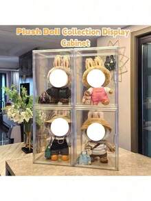 1pc Multifunctional Transparent Acrylic Storage Box - Dustproof Display Case, Suitable For Models, Tools And Books, Large Plush Dolls, Dustproof And Waterproof, Ideal Exquisite Gift For Friends (Doll Not Included), Can Be Used For Room Decor, Home Decor, Bathroom Decor, Christmas, Halloween Gifts, Bedroom Decor, Wall Decor, Wedding Decor. Soft, College Essential, Autumn Decor, Pumpkin, Storage, Interior, Storage Box - Multicolor - View 2