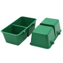 2pcs Dual-Compartment Bird Food Bowl, Bird Cage Rabbit Cage Bird Feed Trough, Bird Feed Container, Bird Supplies, Wire Cage Universal, Random Color - one-size - View 9