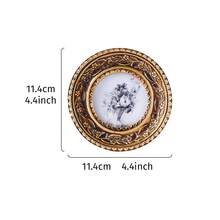 1PC European Style Round Carved Photo Frame, Resin Relief Small Round Picture Frame, Ins Style Desktop Display, Rococo Vertical Photo Stand, Palace Style Photo Frame, Portrait Art Frame, Craft Display Frame, Suitable For Wedding Photo Small Frame, Vanity, Desk, Fireplace, Entryway Decor Frame, Photography Prop Frame, Gift Frame - A - View 11