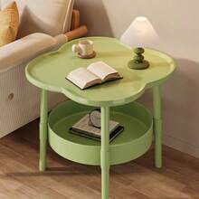 1pc Creative Home Double-Layer Storage Table, Modern Minimalist Coffee Table, Mobile Storage Rack, Sofa Side Table, Bedside Table, Corner Table, Suitable For Living Room, Bedroom And Balcony - Multicolor - View 10