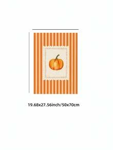 1pc Frameless Pumpkin Pattern Fall Wall Art Canvas Poster, Cute Autumn Kitchen Decor, Halloween , Thanksgiving, Cozy Farmhouse Holiday Wall Art Print For Apartment, Living Room, Bedroom, Room Decor Bedroom , Vintage Decor - Pumpkin - View 11
