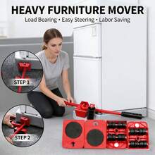 14pcs Set Furniture Mover Tool, Multi-Function Heavy Duty Moving Tool With Rollers For Moving Bed And Heavy Furniture - Multicolor - View 2