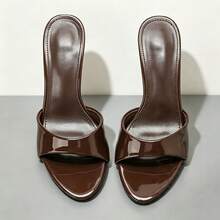 High Heel Sandals And Slippers For Women, Commuter Professional Style, Summer New Minimalist Elegant Sleek Design, Suitable For Office Daily Wear, After-Work Outings, Business Casual, Versatile With Suits And Pants To Create An Independent Urban Woman Image - Brown - View 5