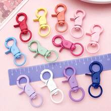 8-220pcs Colorful Coated Spring Split Rings, Metal Keychain Accessories, Suitable For DIY Pendants - Multicolor - View 7