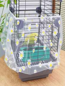 1pc/2pcs Daisy Pattern Hanging Bird Cage, Decorative Round Metal Bird Cage With Hook, Breathable Pet House, Suitable For Parrots, Canaries And Other Small Birds, Indoor And Outdoor Use - A - View 4