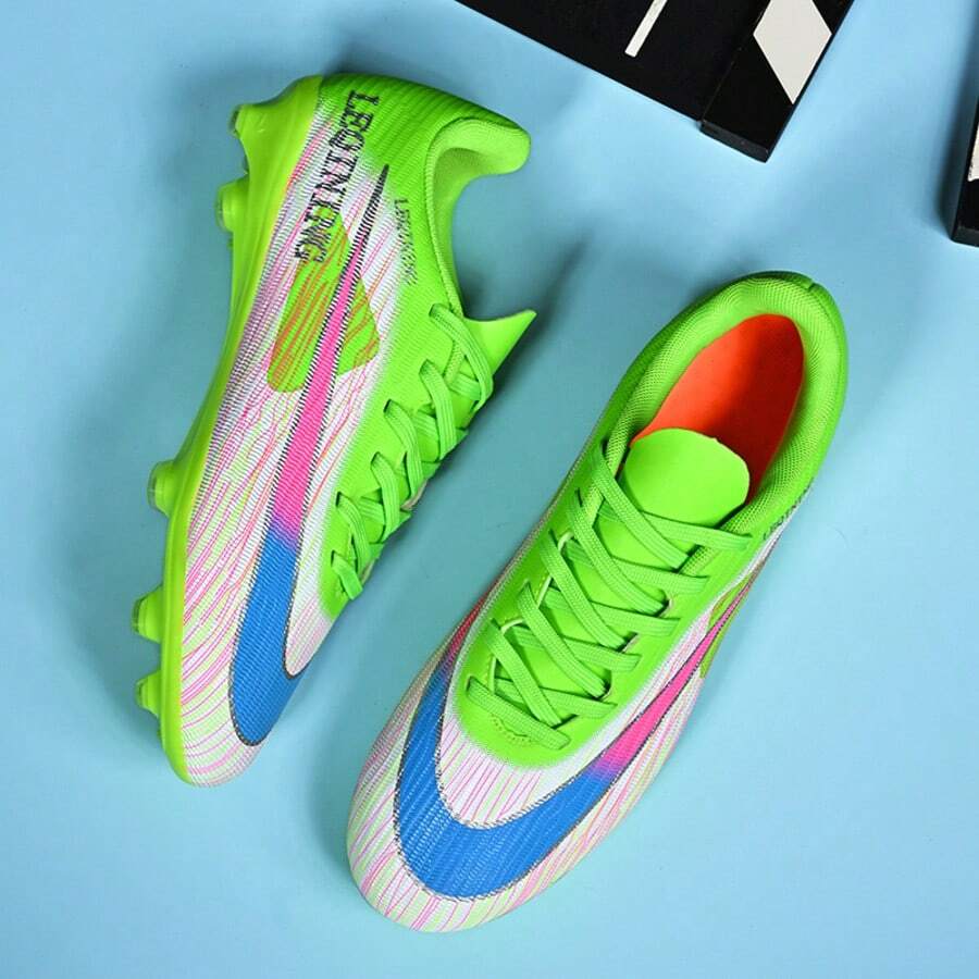 Men's Football Boots, FG Studded Football Boots, Suitable For Teenagers And Adults Of Both Sexes - Green - View 1
