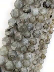 1 Strand Genuine Natural White Labradorite Gray Grade Gemstone Loose Beads For Holidays Beads For Girls Jewelry Making Bracelet Necklace 4 6 8 10mm - White Flash - View 8