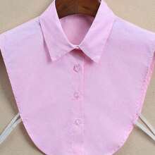 2pcs Women's Versatile Fake Collar Shirt, Decorative Stand Collar Pointed Fake Collar Accessory, Suitable For Daily Wear In Spring, Autumn And Winter, Clothing Matching - Black and White - View 17