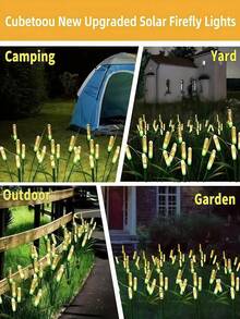 Solar Powered LED Reed Garden Lights, Outdoor Ground Stake Lights, Lawn Lights, Suitable For Pond, Patio, Yard, Pathway Landscape Lighting Decoration, And Halloween And Christmas Holiday Decoration - Reed Floor Lamp - View 9