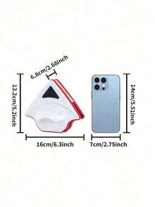 2pcs Magnetic Double-Sided Window Cleaner, Triangular Single-Pane Glass Cleaning Tool, Suitable For 3-8mm Glass, Strong Magnet With Anti-Pinch Design, ABS Window Squeegee Sponge, Household Glass Cleaning Tool - Multiple Styles - View 10