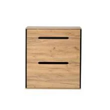 Set Garderobe Multifonctionnel Portemanteau Noir Naturel - Noir et naturel - Voir 6
