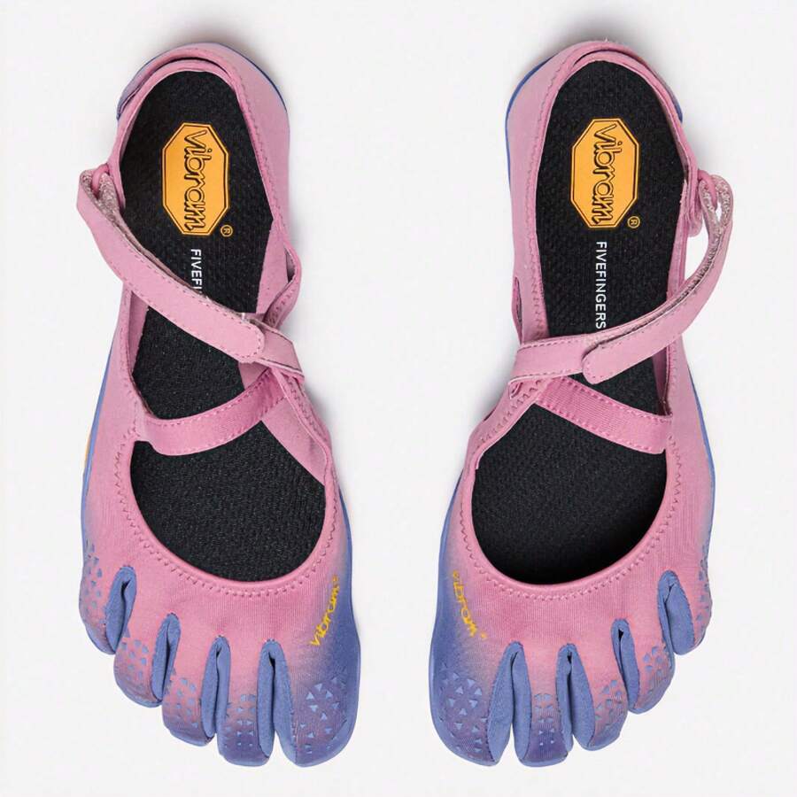 VSOUL Women Vibram Five Fingers Shoes Soft Non Slip Sole Indoor Fitness Yoga Pilates Dance Training Barefoot Sneakers - New Coral Orange - View 1