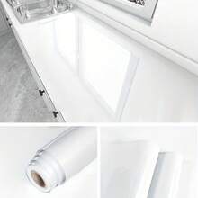 1 Roll Marble Pattern Wallpaper, Self-Adhesive Kitchen Sticker, Waterproof Oil-Proof Kitchen Sticker, Window Sill, Bay Window Cabinet, Desktop Sticker, Furniture Renovation Wallpaper Sticker, Removable Self-Adhesive Granite Vinyl Film Waterproof Roll Thick, Easy To Clean And Install Kitchen Decor Sticker, Bathroom Wall Decor Wallpaper - Marble - View 4