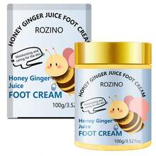 Rozino 100g Honey & Ginger Foot Cream, Nourishing Formula For Long-Lasting Hydration And Moisture, Softens Rough Skin For Smooth And Delicate Feet, Suitable For Hands And Feet, Large Capacity For Home Care - Honey - View 6