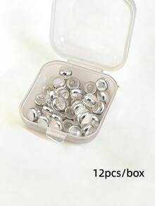 30/12pcs Silicone Anti-Loss Earring Backs, Fashionable Daily Wear Secure Earring Backs, Suitable For Heavy Earrings, Invisible Lift - Copper Ring Hamburger Earplugs - View 10