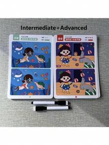 Interactive "Spot The Difference" Drawing Training - Educational Attention Training, Includes Erasable Cards - Holiday Gift, Drawing Supplies, Children's Educational Fun Find The Difference Focus Training Cards, Puzzle Tabletop Games Cards, Advanced Difficulty, Increase Observation Ability, Early Education Enlightenment Find The Difference Concentration Training Cards, Train Concentration And Logical Thinking, Reusable Paper Design - Multicolor - View 10