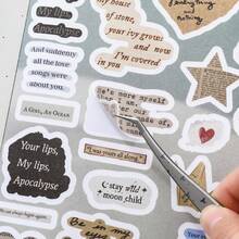 Twilight Vintage Material Notebook Nostalgic Material Sticker Book Scrapbook Material Paper Decorative Background Paper Sticker Book - 1 Set - View 10