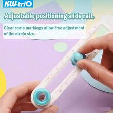 1pc Handmade 360 Degree Circular Cutter, Manual Rotating Cutting Tool, Suitable For Paper Labels, Art Creation And DIY Craft Making - Blue - View 7