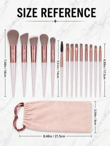 FSJF FIX 16-Piece Makeup Brush Set, Eyeshadow Brush, Foundation Brush, BB Cream Brush And Concealer Brush. This Is A Set Of Soft, Multi-Functional Makeup Tools Designed For Women, Featuring Soft Bristles - Multicolor - View 6