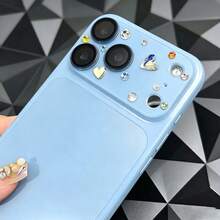 NNBILI Protector de Lente de Cámara con Corazón 3D de Strass Brillante de Lujo para IPhone 17 Pro Max/18 Pro Max - Funda Protectora Mate Exquisita, Diseño de Corazón Colorido, Vidrio Templado Resistente a Arañazos y Duradero - Burdeos - Ver 8